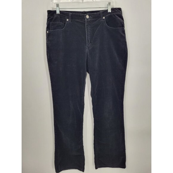 Chicos Black Velvet‎ Pants Size 1 (8) Button/Zip - Picture 1 of 6